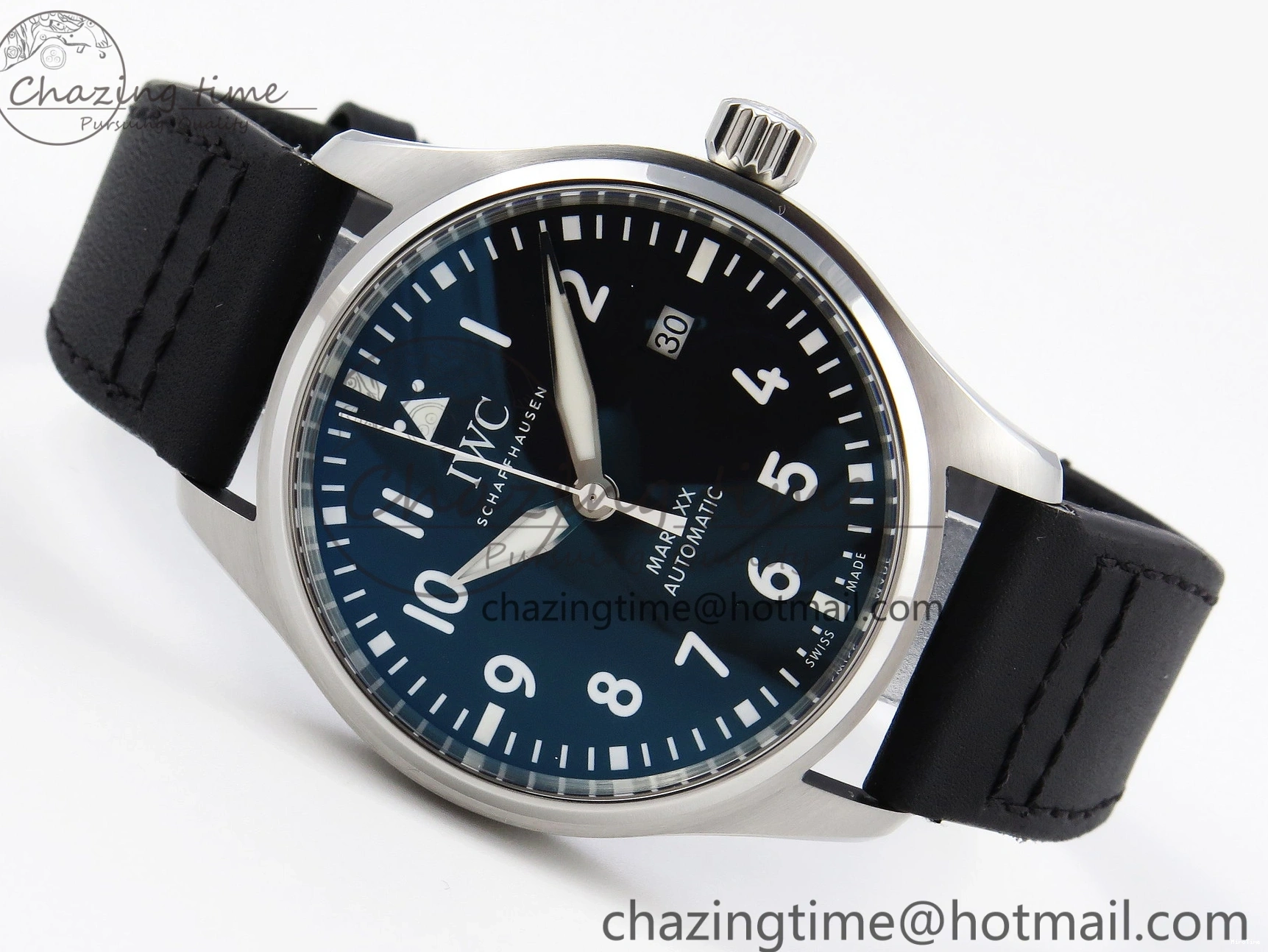 MIROTIME 0331 Pilot Mark XX IW328201 ZF 1:1 Best Edition Black Dial on Black Leather Strap A Affordable 7028
